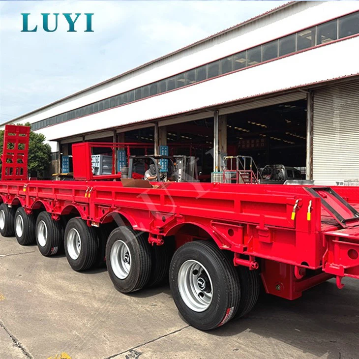 10 Axles Low Bed Trailer With Ramp manufacturers