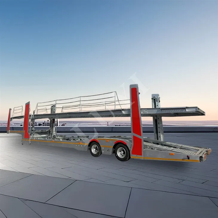 2 procédés de galvanisation d'essieu transportant 8 remorques de transport automobile