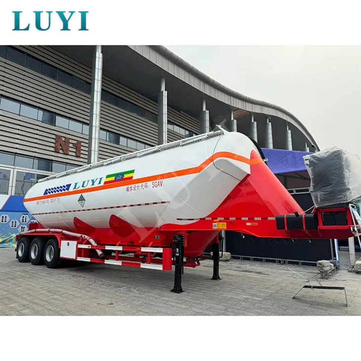 Semi-remorque verticale de réservoir de poudre de 3-axes de 40 mètres cubes