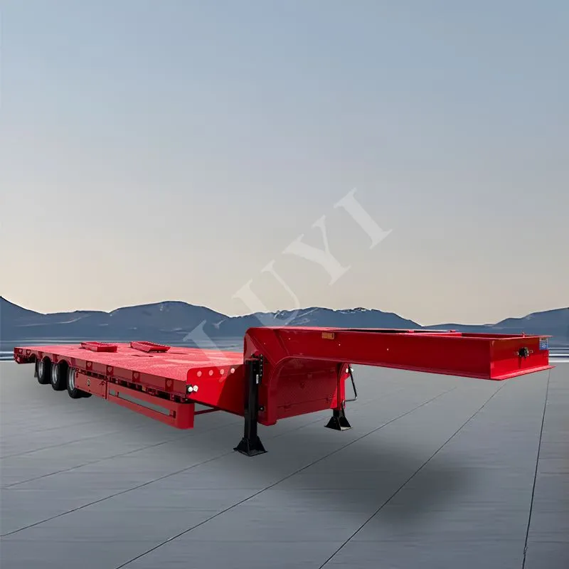 Semi-remorque à châssis surbaissé de 3-essieux 80-tonnes