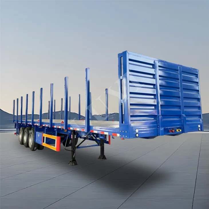 Contructeur à 3 essieux semi-remorque à plat, semi-remorques à plat de 40 tonnes et 60 tonnes