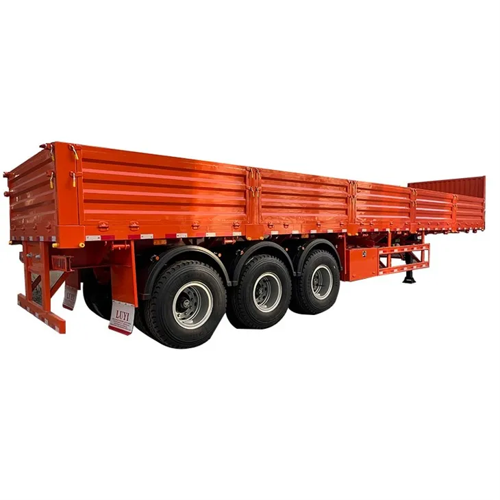 Semi-remorque de camion à paroi latérale de cargaison de remorque de clôture à 3 essieux