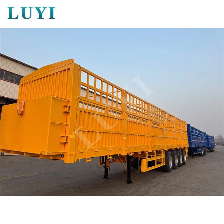 4-axle 30-ton 60-ton Stake Side Wall Cargo Semi-trailer price