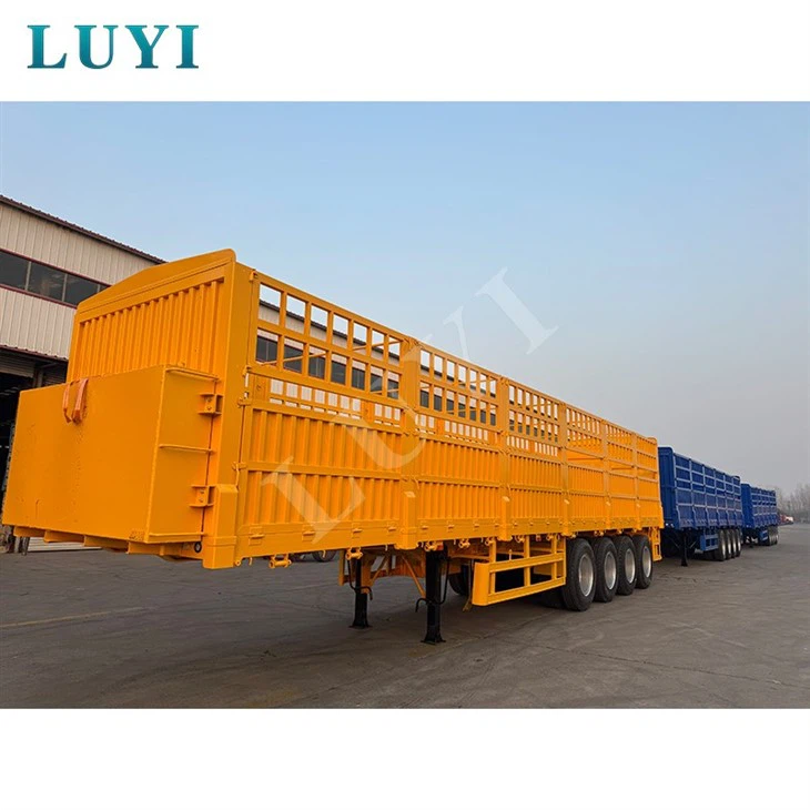 4-axle 30-ton 60-ton Stake Side Wall Cargo Semi-trailer suppliers