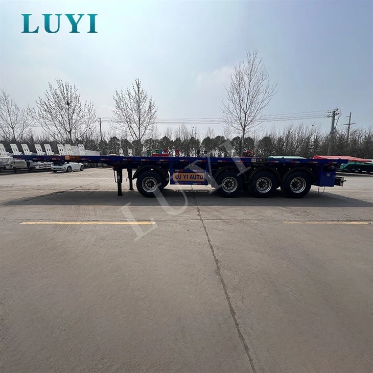 Four Axle Flatbed For Cargo Haulage factory