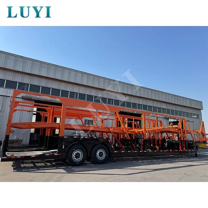 Semi-remorque de transport de voitures à haute-efficacité à 2-essieux et 8 places de stationnement