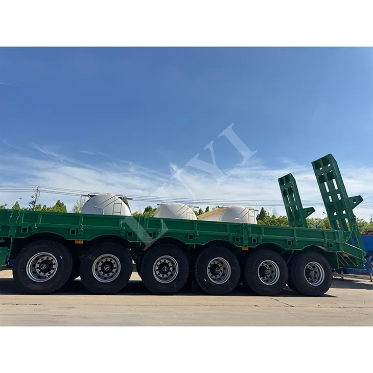 Conteneur de camion-remorque à plateau plat de haute qualité à 6 essieux