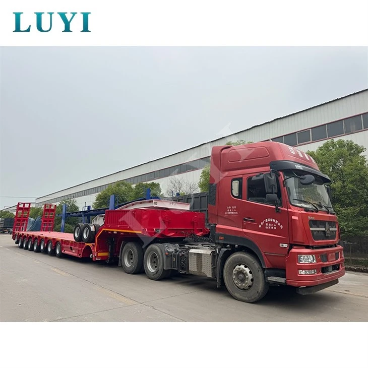 LUYI 8-axle 120-ton Air Suspension Low-bed Semi-trailer suppliers LUYI 8-axle 120-ton Air Suspension Low-bed Semi-trailer suppliers