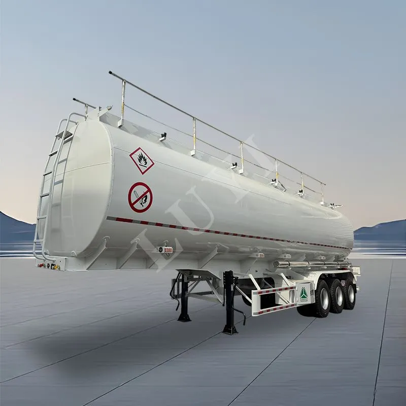 Semi-remorque à réservoir d'huile à trois-essieux de 45/50 mètres cubes-